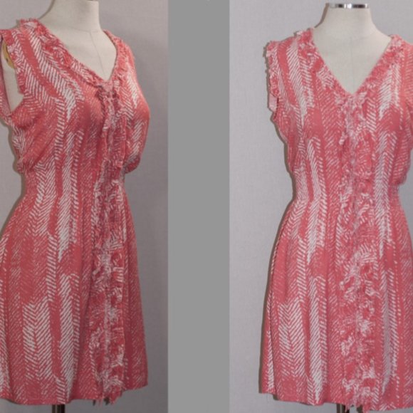 THML Pink & White Cotton Dress - Picture 6 of 11